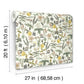 Herb Garden Cream Botanical Premium Peel + Stick Wallpaper