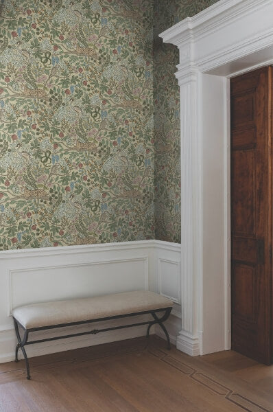 Safari Beige Jungle Toile Premium Peel + Stick Wallpaper
