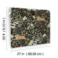 Safari Black Jungle Toile Premium Peel + Stick Wallpaper