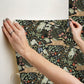 Safari Black Jungle Toile Premium Peel + Stick Wallpaper