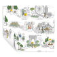 Travel Sketches Yellow Globetrotter Premium Peel + Stick Wallpaper