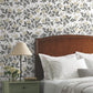 Peonies Gold Floral Premium Peel + Stick Wallpaper