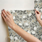 Peonies Grey Floral Premium Peel + Stick Wallpaper