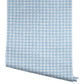 Daisy Gingham Blue Floral Check Premium Peel + Stick Wallpaper