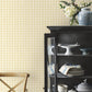 Daisy Gingham Yellow Floral Check Premium Peel + Stick Wallpaper