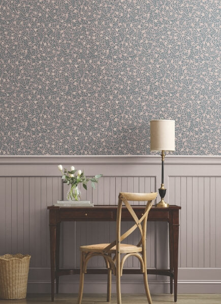 Elodie Lavender Petite Floral Premium Peel + Stick Wallpaper