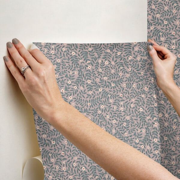 Elodie Lavender Petite Floral Premium Peel + Stick Wallpaper