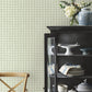 Daisy Gingham Green Floral Check Premium Peel + Stick Wallpaper