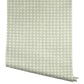 Daisy Gingham Green Floral Check Premium Peel + Stick Wallpaper