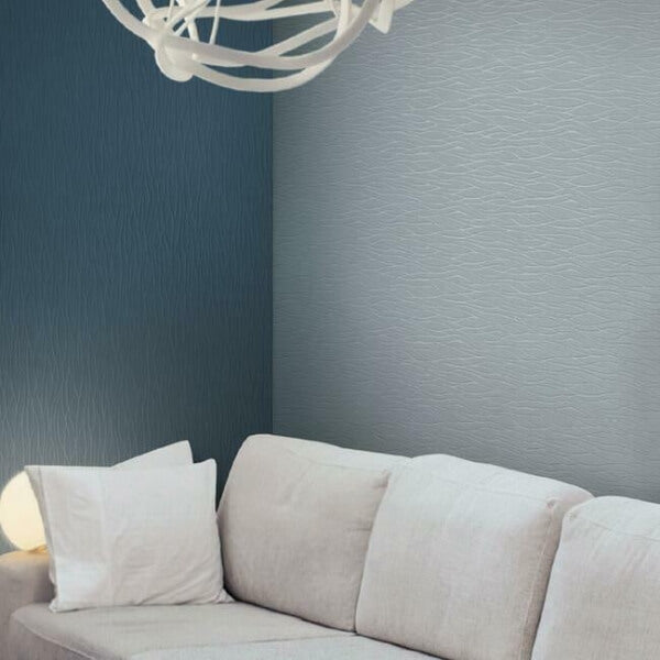 Organic Waves Paintable White Wallpaper