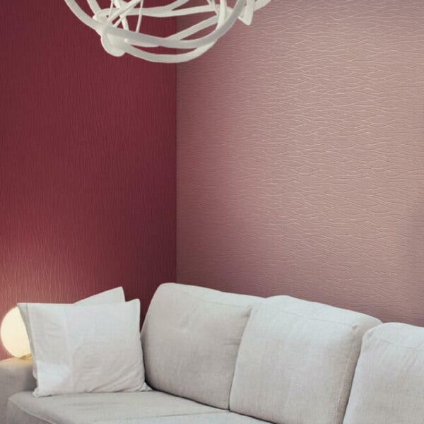 Organic Waves Paintable White Wallpaper