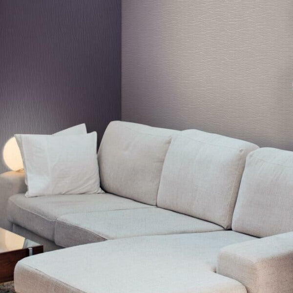 Organic Waves Paintable White Wallpaper