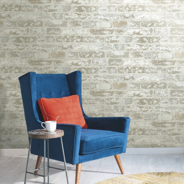 Up the Wall Off White & Grey Wallpaper