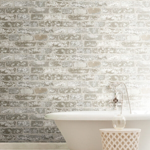Up the Wall Off White & Grey Wallpaper