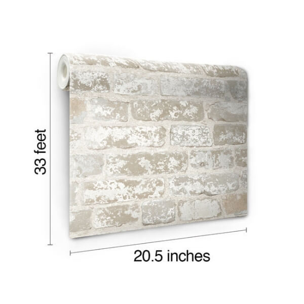 Up the Wall Off White & Grey Wallpaper