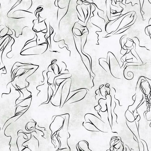 Barely There Black/White Pearl Wallpaper