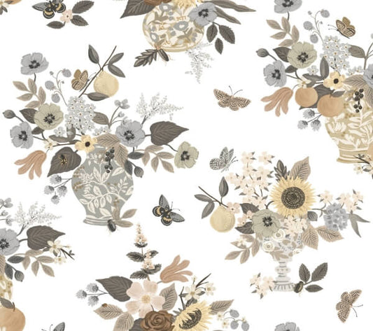 Flower Studies Linen Wallpaper