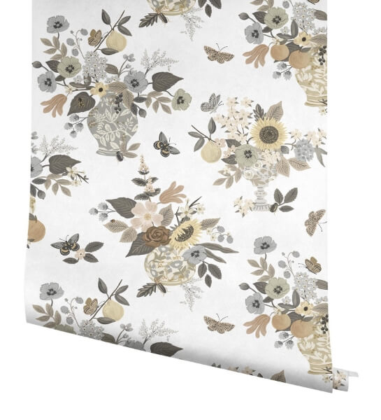Flower Studies Linen Wallpaper