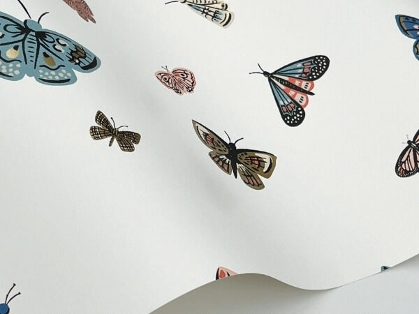 Butterfly House White Wallpaper