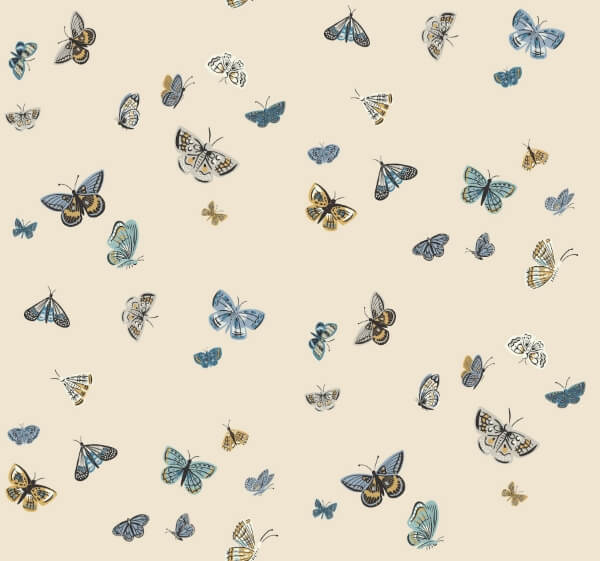 Butterfly House Linen Wallpaper