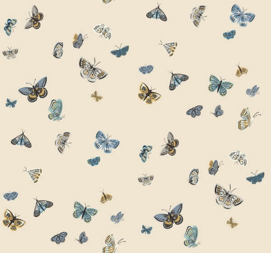 Butterfly House Linen Wallpaper