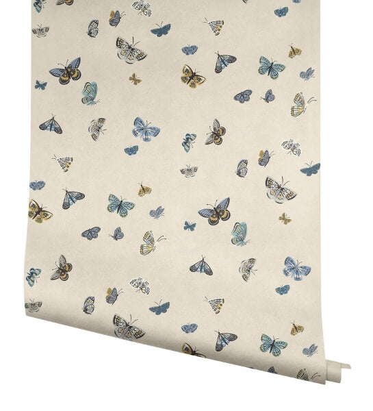 Butterfly House Linen Wallpaper