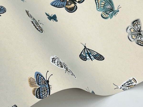 Butterfly House Linen Wallpaper