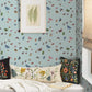 Butterfly House Light Blue Wallpaper