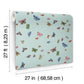 Butterfly House Light Blue Wallpaper