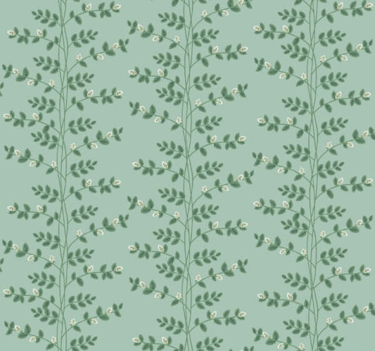 Climbing Vine Soft Teal Wallpaper