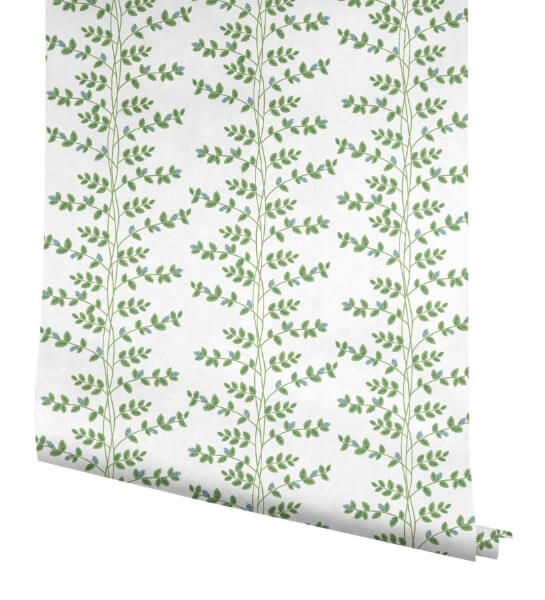 Climbing Vine Blue Wallpaper