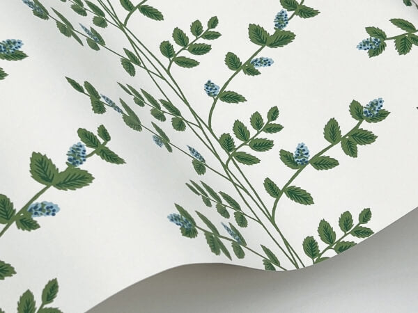 Climbing Vine Blue Wallpaper