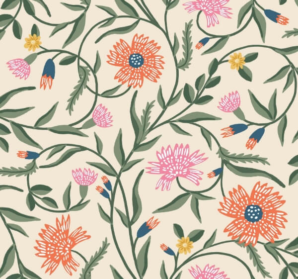 Aster Coral Wallpaper