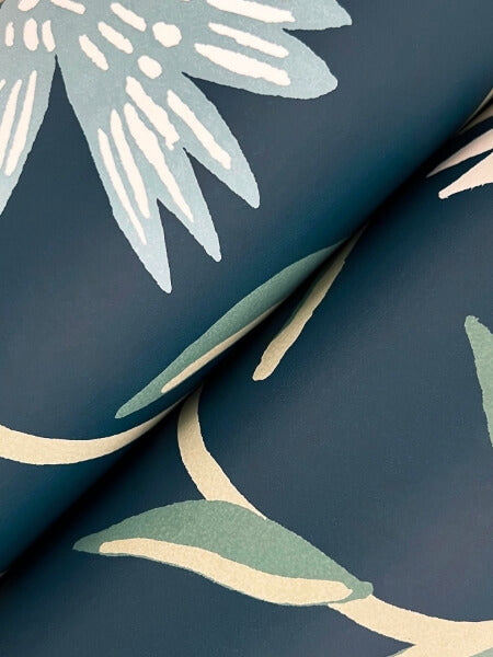 Aster Navy Wallpaper