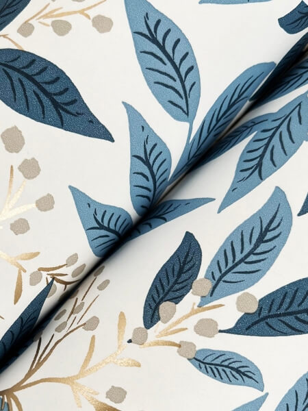 Willowberry Blue Wallpaper