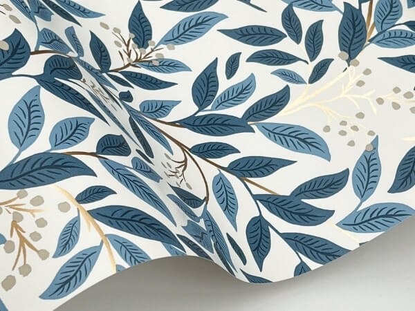 Willowberry Blue Wallpaper