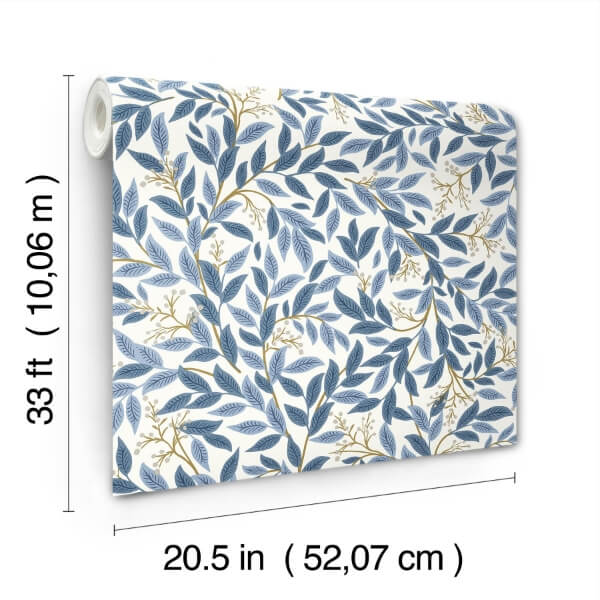 Willowberry Blue Wallpaper