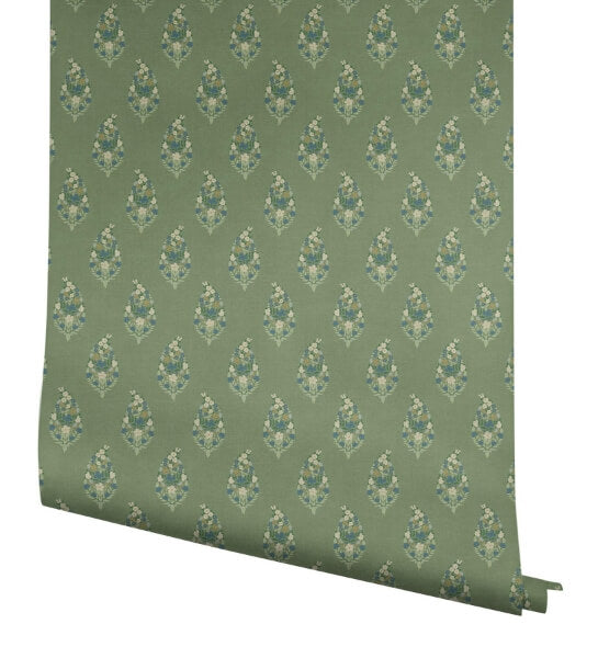 Paisley Green Wallpaper