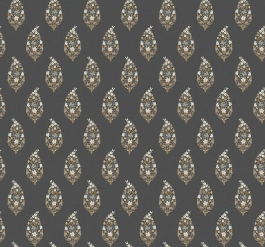 Paisley Black Wallpaper