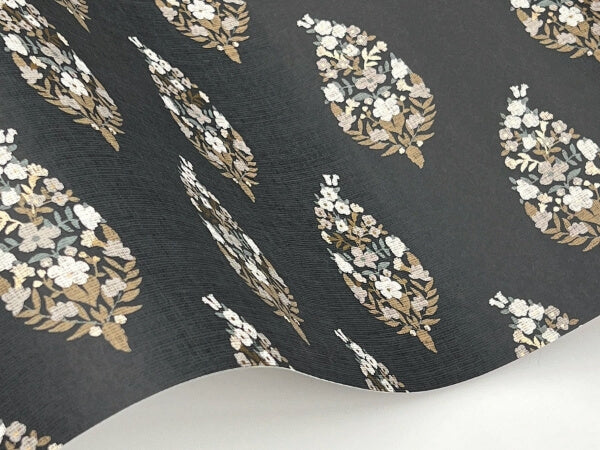 Paisley Black Wallpaper