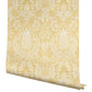 Pineapple Damask Yellow Wallpaper