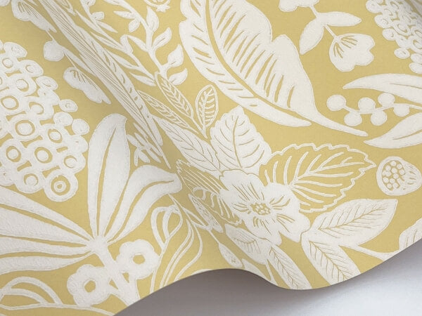 Pineapple Damask Yellow Wallpaper