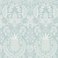 Pineapple Damask Light Blue Wallpaper