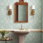 Pineapple Damask Light Blue Wallpaper