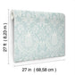 Pineapple Damask Light Blue Wallpaper