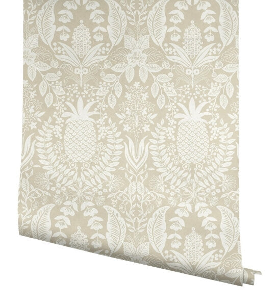 Pineapple Damask Linen Wallpaper
