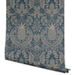 Pineapple Damask Navy Wallpaper