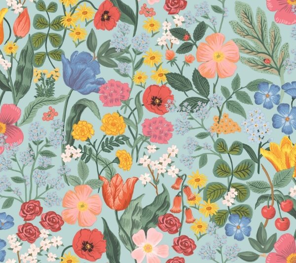 Blossom Light Blue Wallpaper