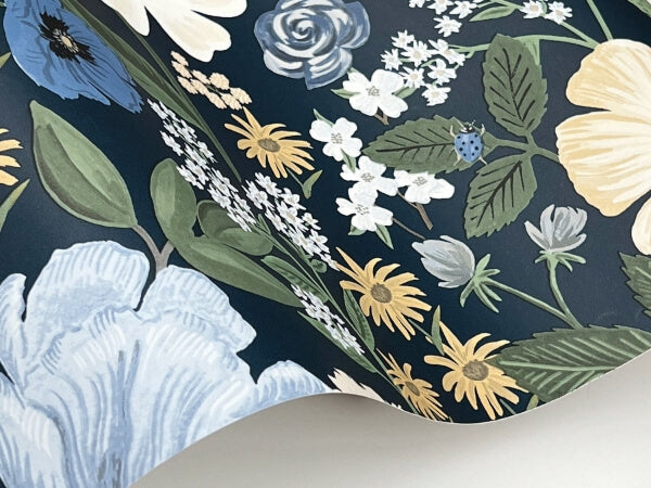 Blossom Navy Wallpaper