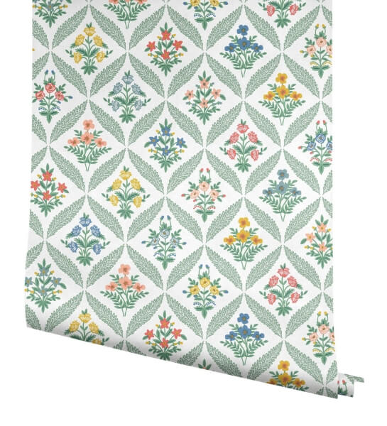 Estee Garden Sage Wallpaper